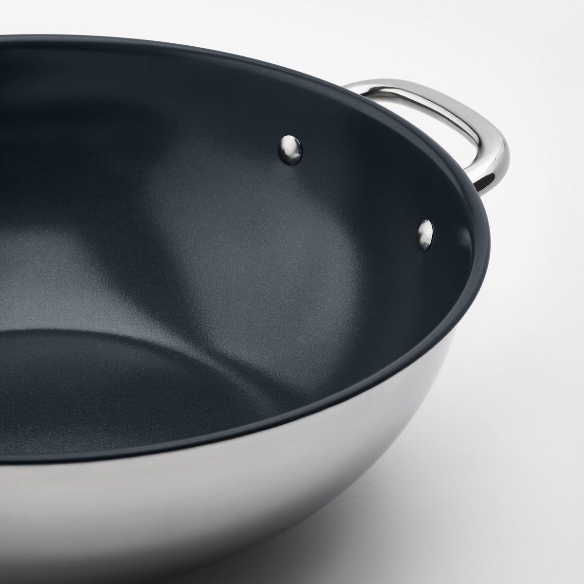 Wok Tava, Yapışmaz Kaplama-Paslanmaz Çelik, 32 cm – 2. görsel