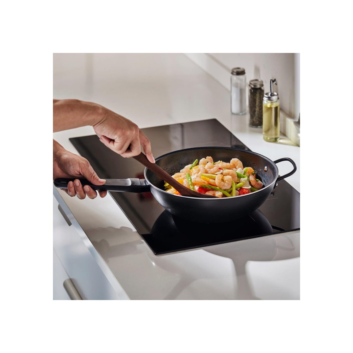 Wok Tava, Yapışmaz Kaplama-Siyah, 28 cm – 3. görsel