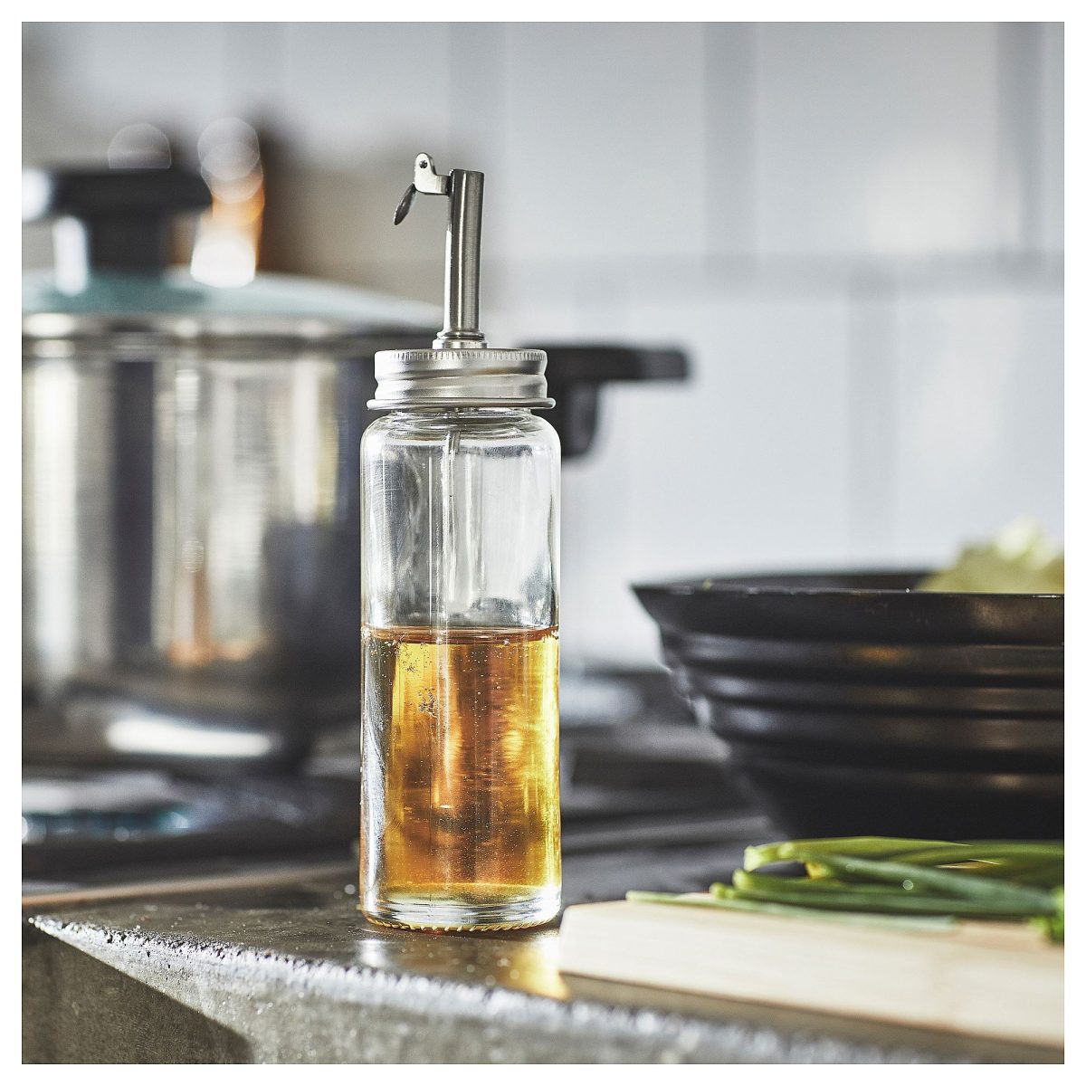 Yağdanlık, Cam-Paslanmaz Çelik, 10 cl, 16 cm – 3. görsel