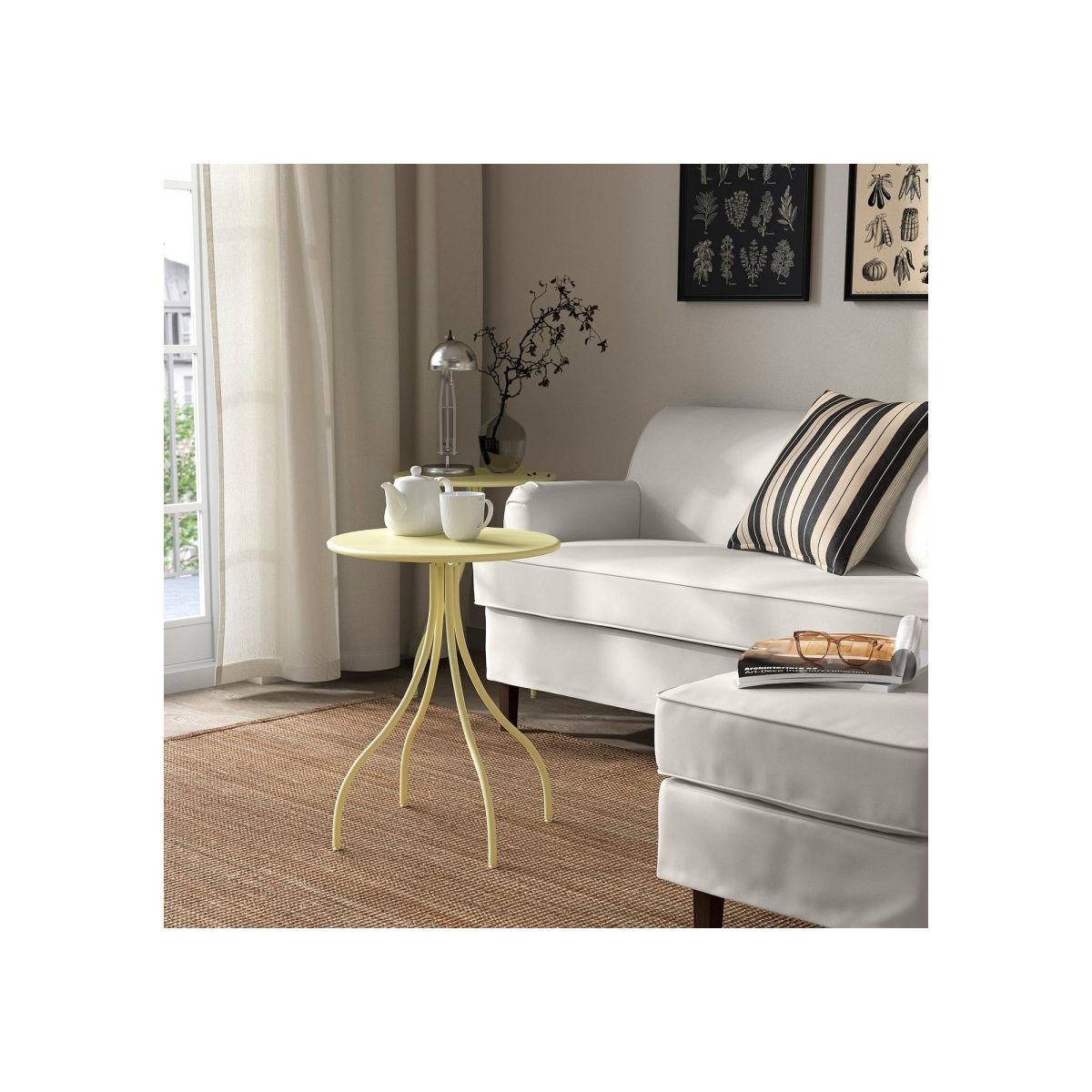 Yan Sehpa, Uçuk Sarı, 46 cm – 3. görsel