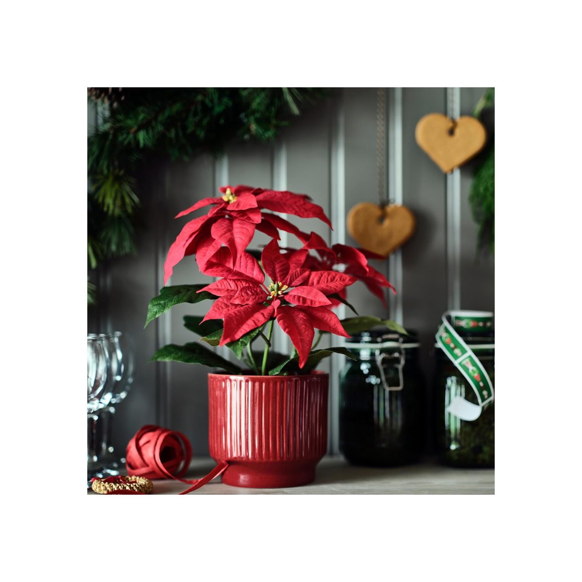 Yapay Bitki, Kırmızı, 12 cm, Atatürk Çiçeği, İç-Dış Mekan – 2. görsel