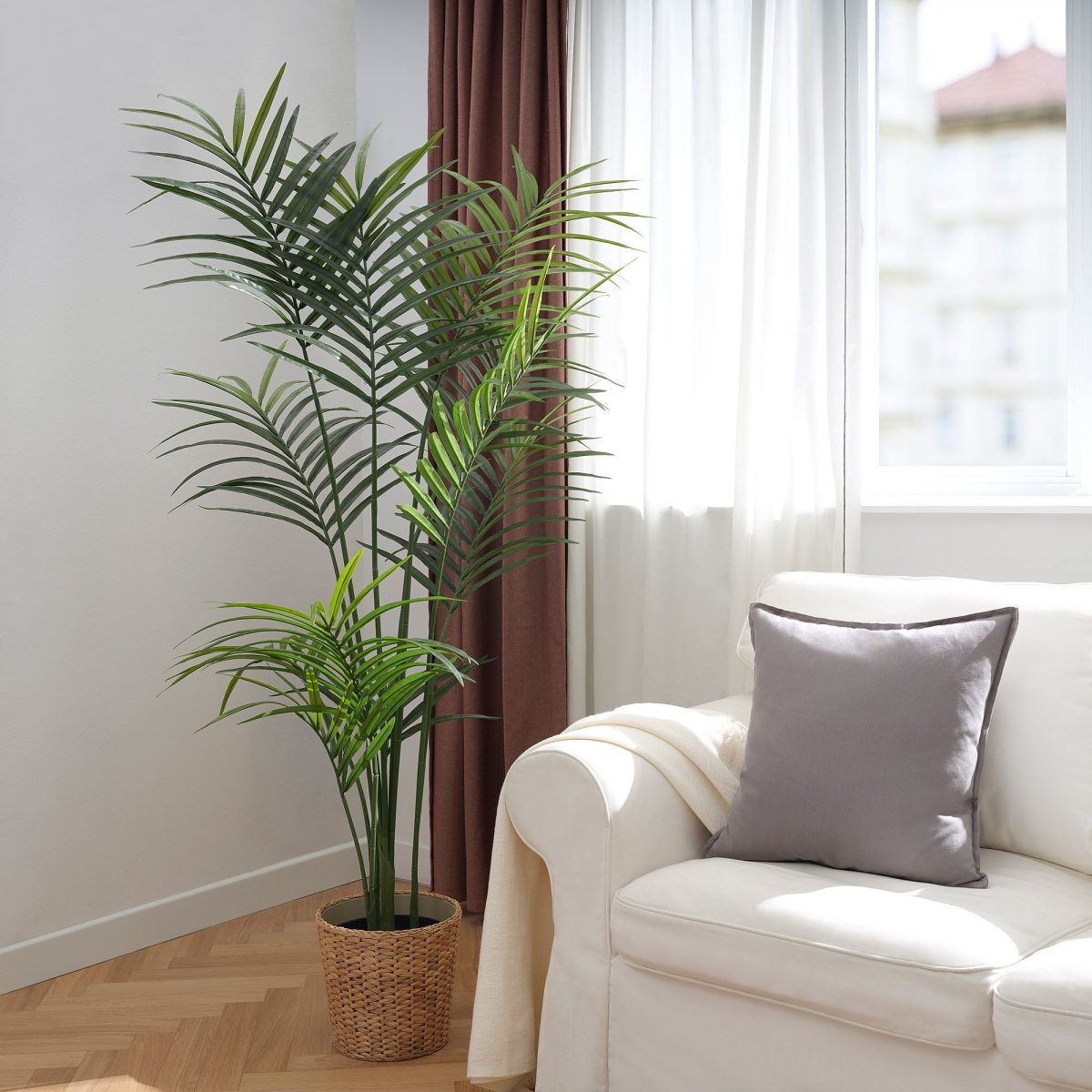 Yapay Bitki, Yeşil, 21 cm, Howea Forsteriana, İç/Dış Mekan – 2. görsel