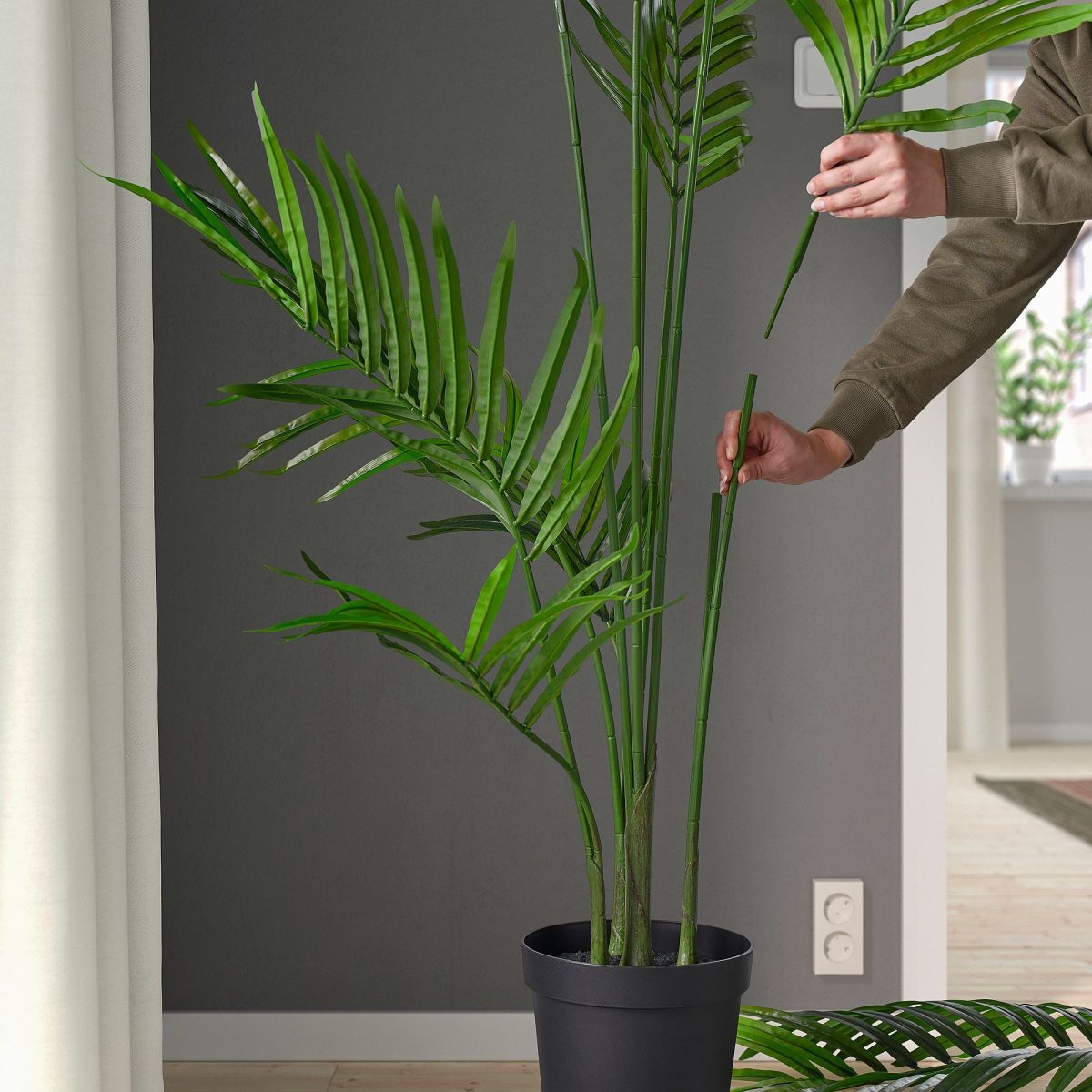 Yapay Bitki, Yeşil, 21 cm, Howea Forsteriana, İç/Dış Mekan – 4. görsel