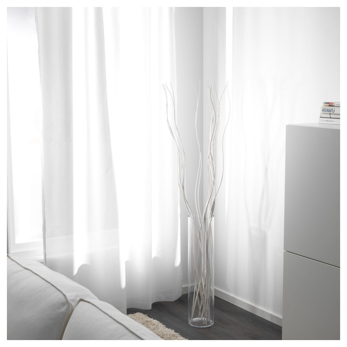Yapay Çiçek, Beyaz, 150 cm, Söğüt/Kıvrımlı – 2. görsel