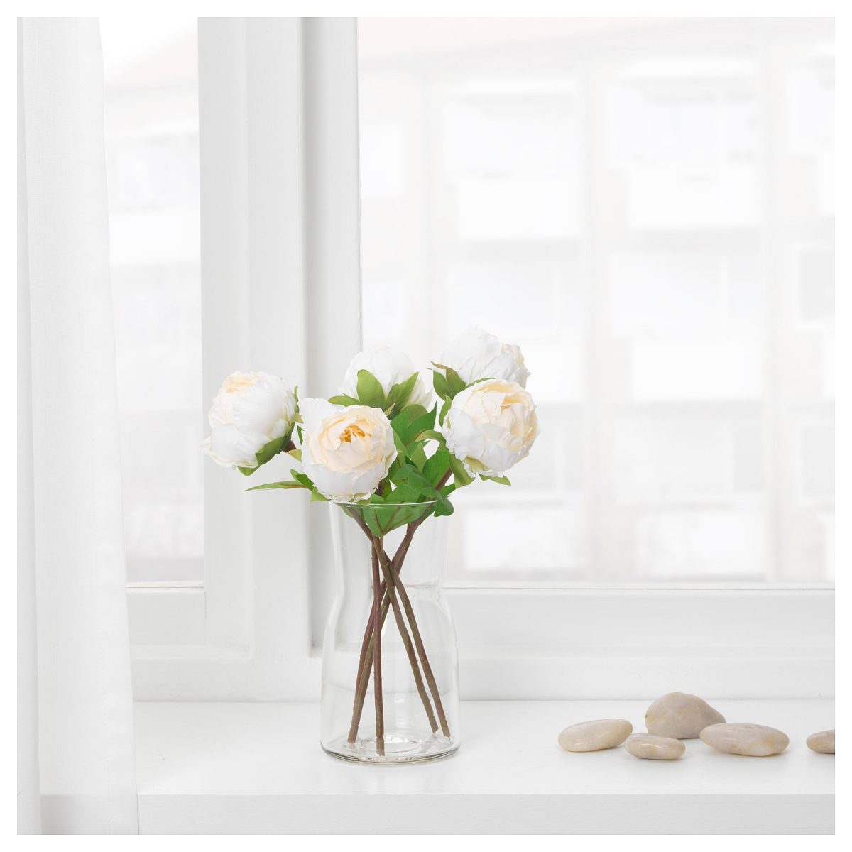 Yapay Çiçek, Beyaz, 30 cm, Şakayık – 3. görsel