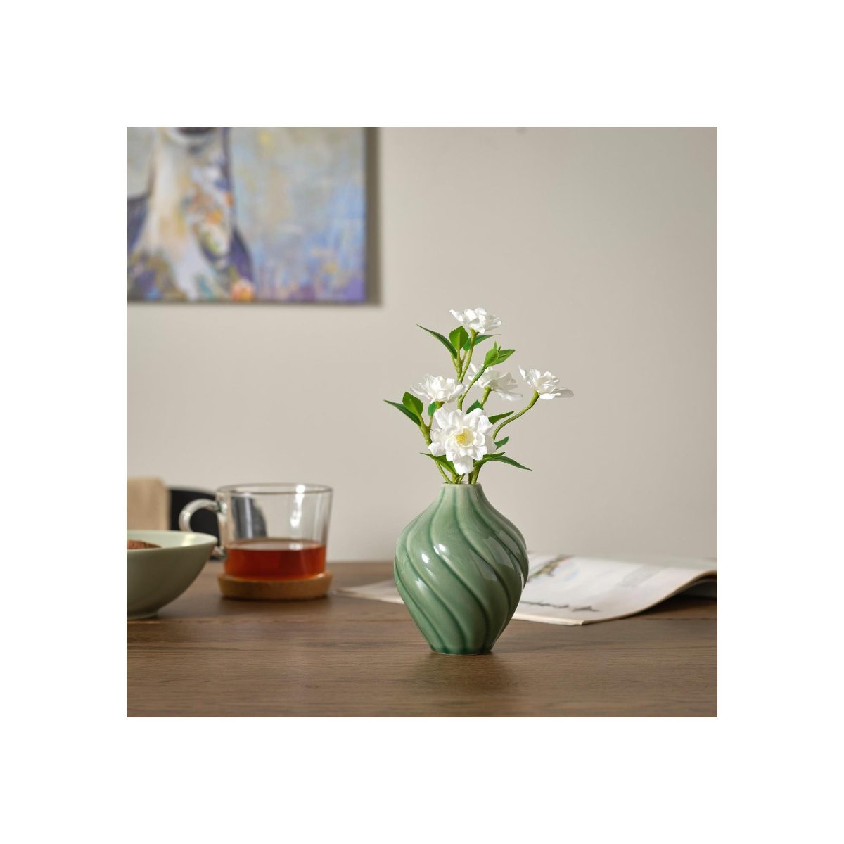 Yapay Çiçek, Beyaz, 21 cm – 4. görsel