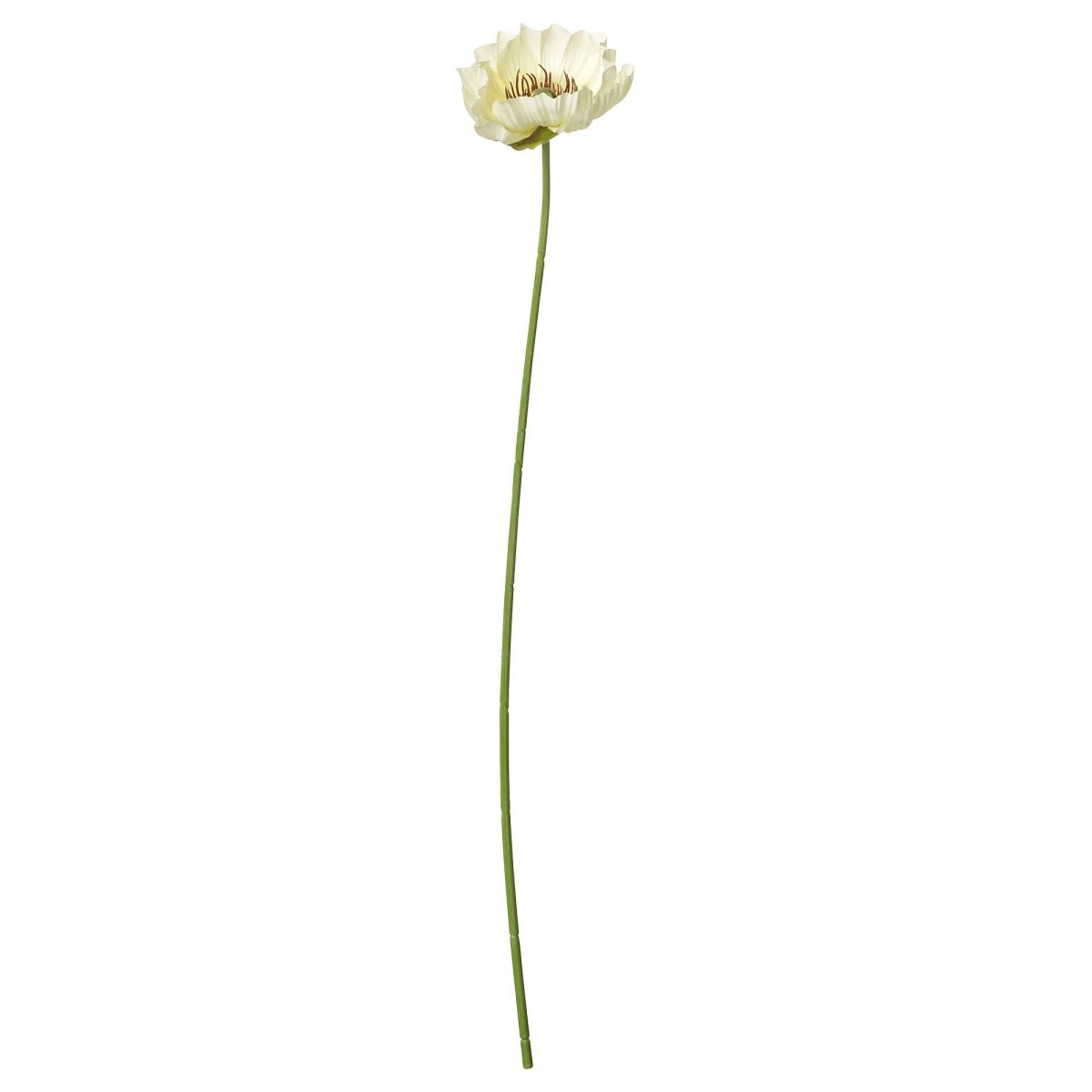 Yapay Çiçek, Beyaz, 51 cm, Gelincik, İç-Dış Mekan