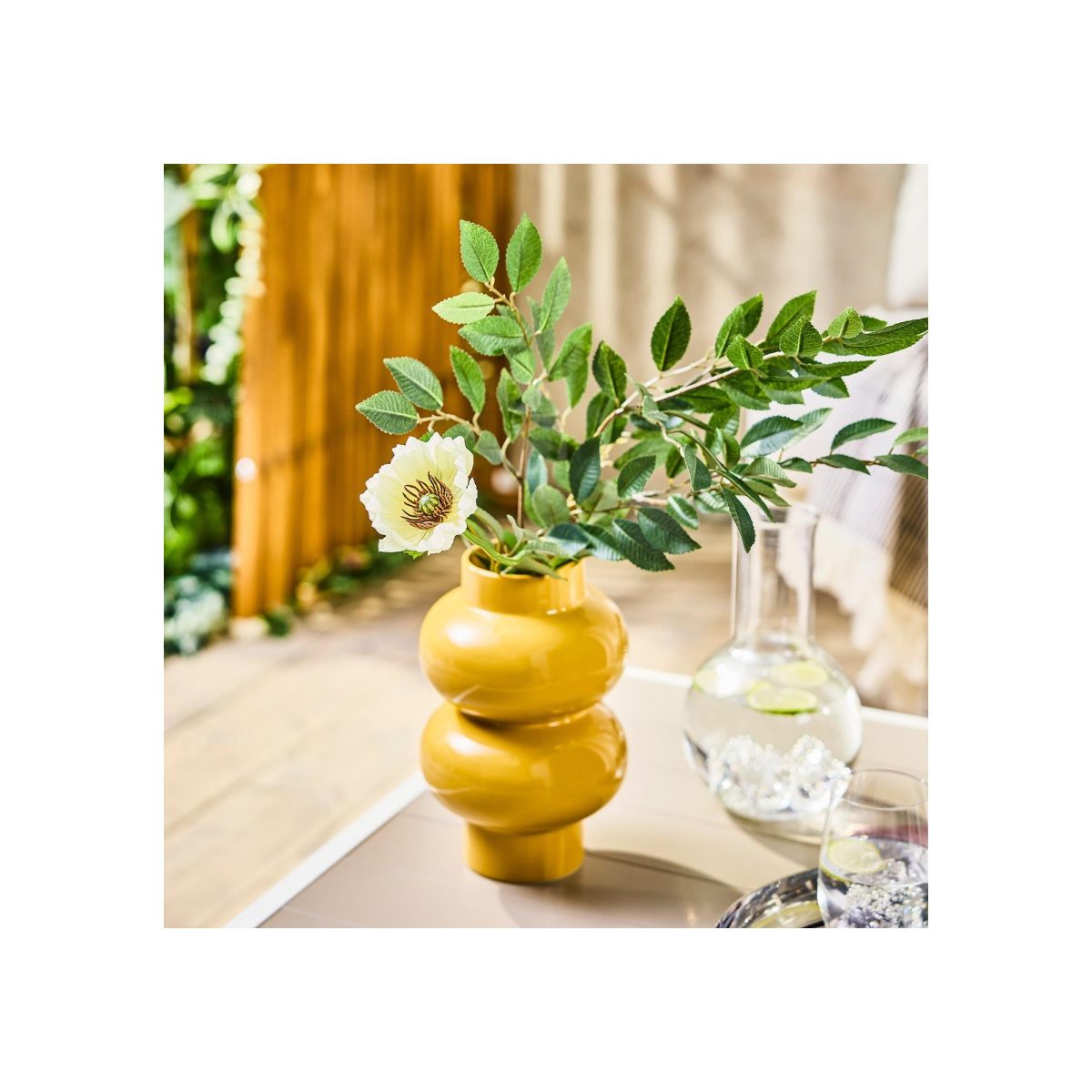 Yapay Çiçek, Beyaz, 51 cm, Gelincik, İç-Dış Mekan – 3. görsel
