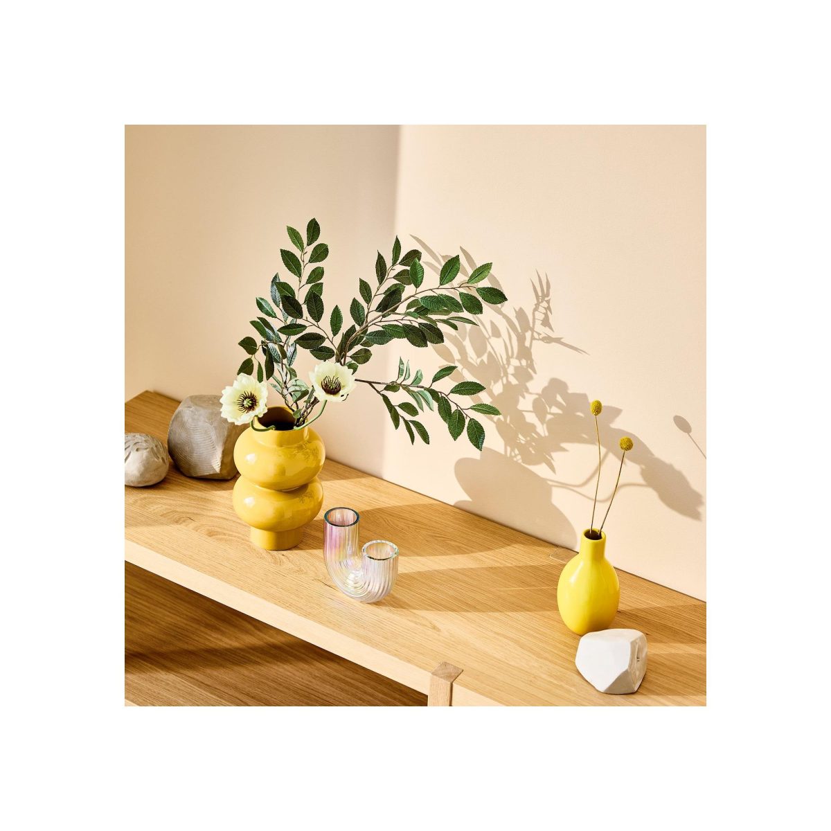 Yapay Çiçek, Beyaz, 51 cm, Gelincik, İç-Dış Mekan – 4. görsel