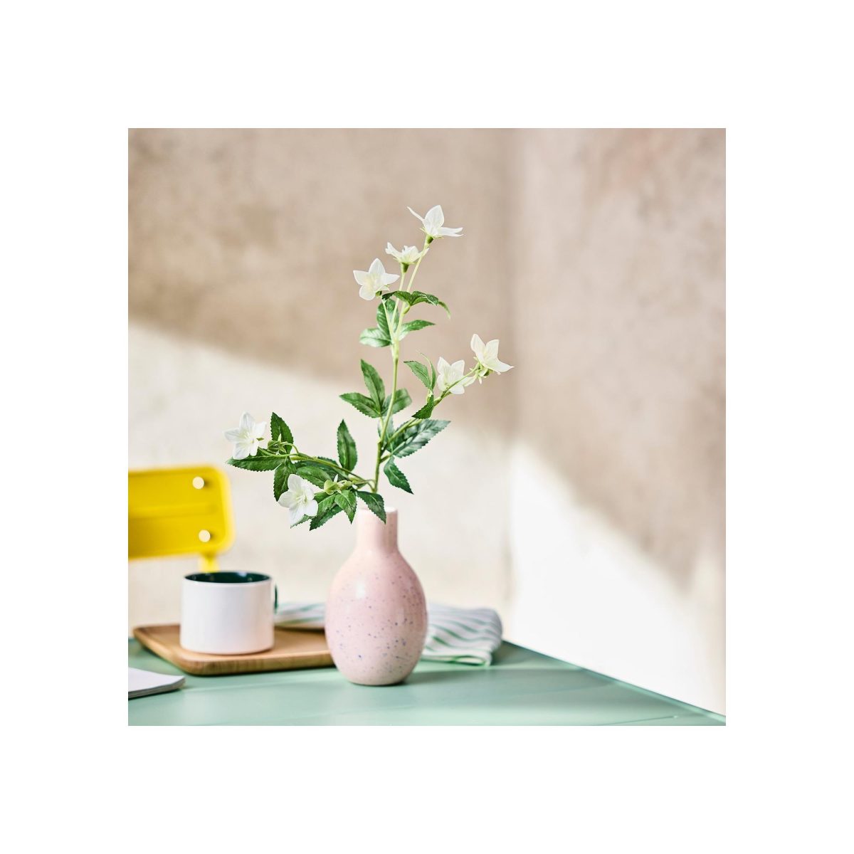 Yapay Çiçek, Beyaz, 60 cm, Lalegül, İç-Dış Mekan – 3. görsel