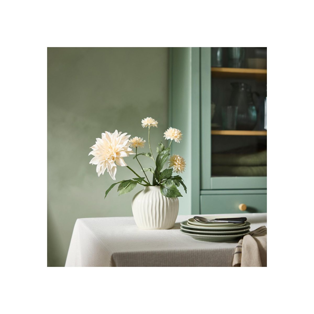 Yapay Çiçek, Beyaz, 65 cm, İç-Dış Mekan – 3. görsel