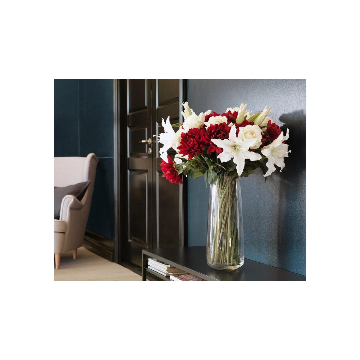 Yapay Çiçek, Beyaz, 85 cm, Zambak – 3. görsel