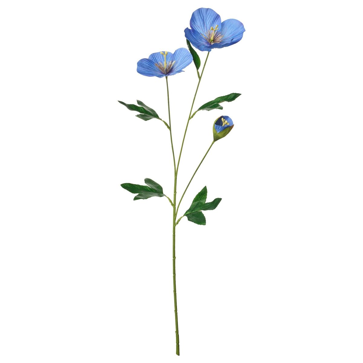 Yapay Çiçek, Mavi, 57 cm, Gelincik, İç-Dış Mekan