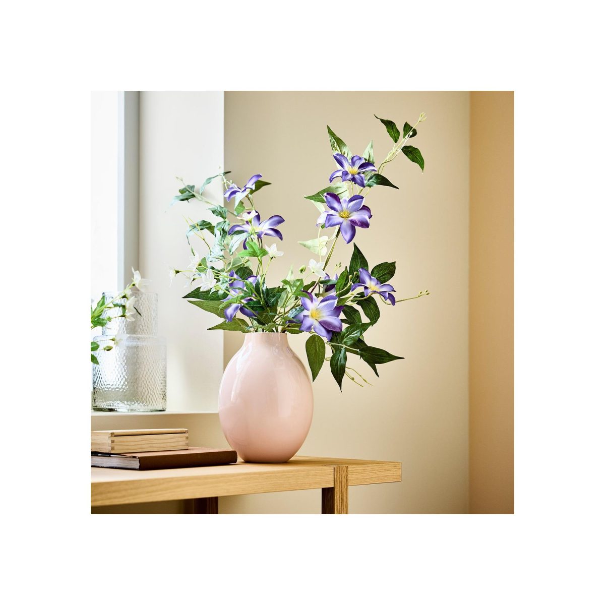 Yapay Çiçek, Mavi-Siyah, 97 cm, Clematis, İç-Dış Mekan – 3. görsel