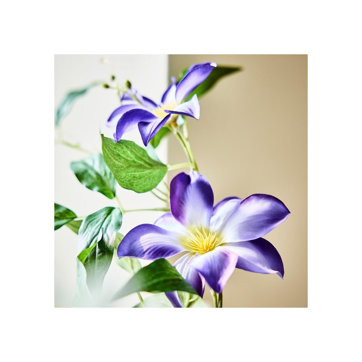 Yapay Çiçek, Mavi-Siyah, 97 cm, Clematis, İç-Dış Mekan – 4. görsel