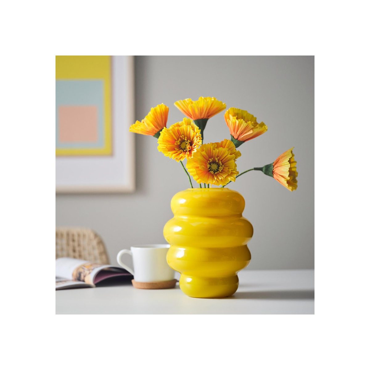 Yapay Çiçek, Turuncu, 40 cm, Gelincik – 2. görsel