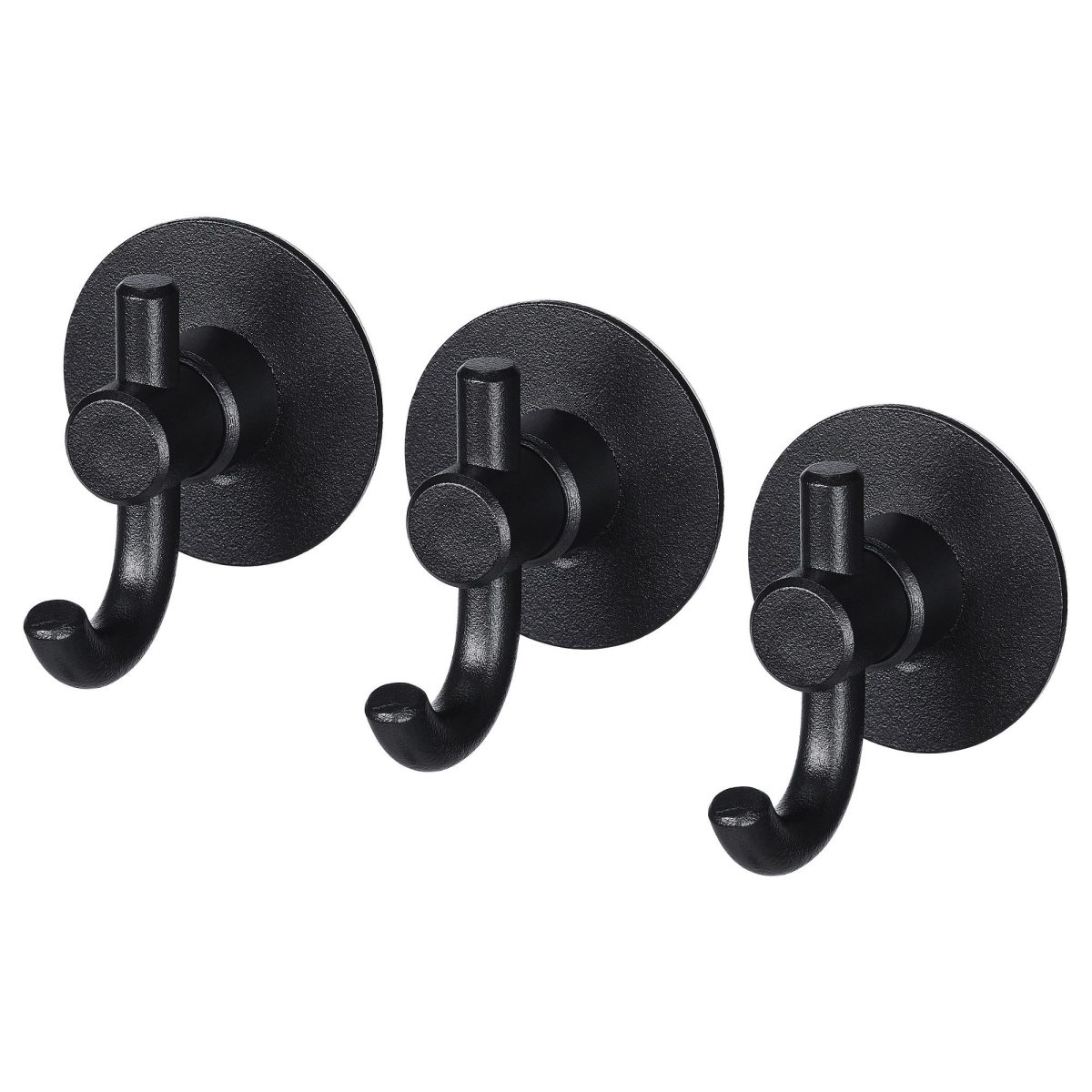 Yapışkanlı Kanca, Siyah, 3 adet