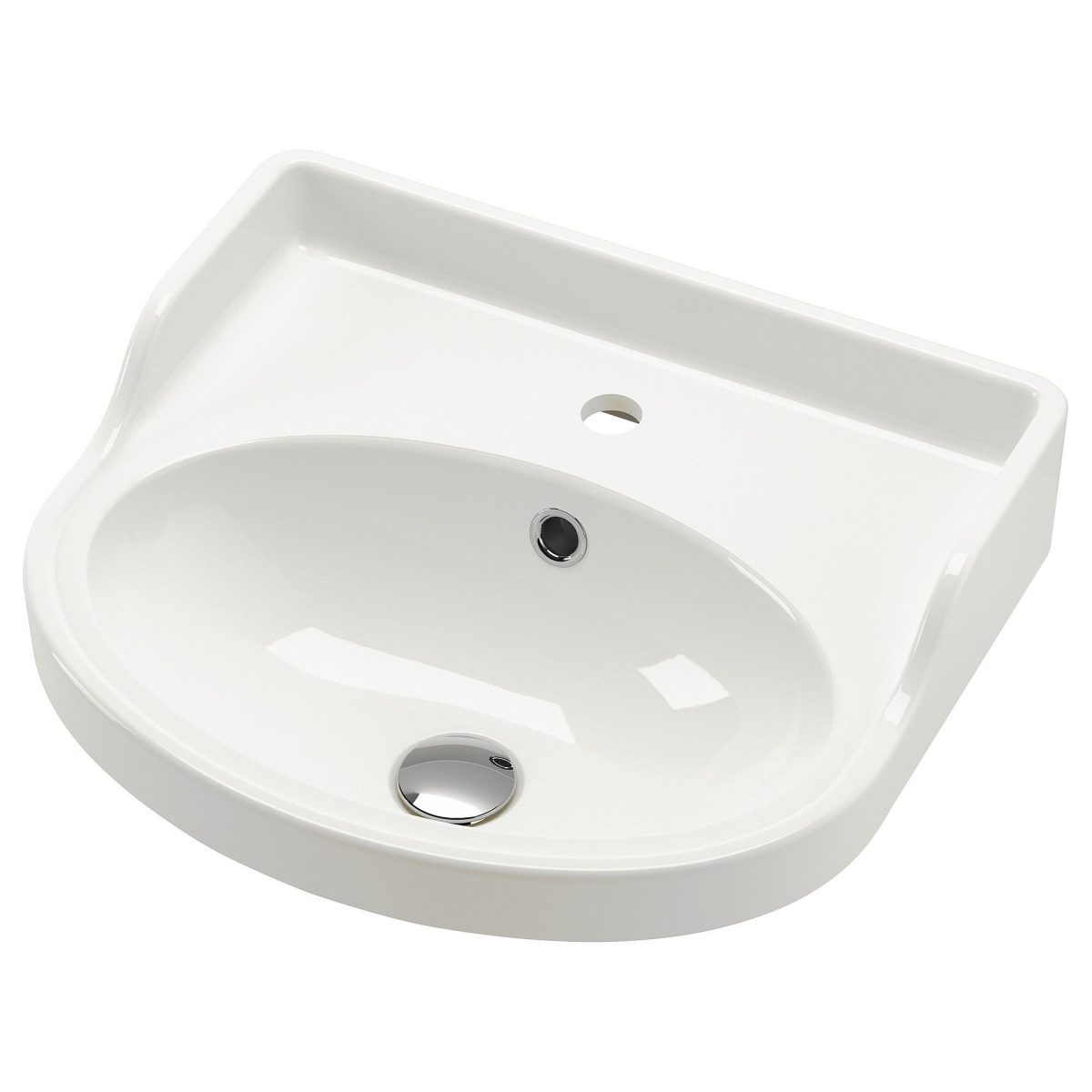 Yarı Gömme Lavabo, Beyaz, 50x44 cm