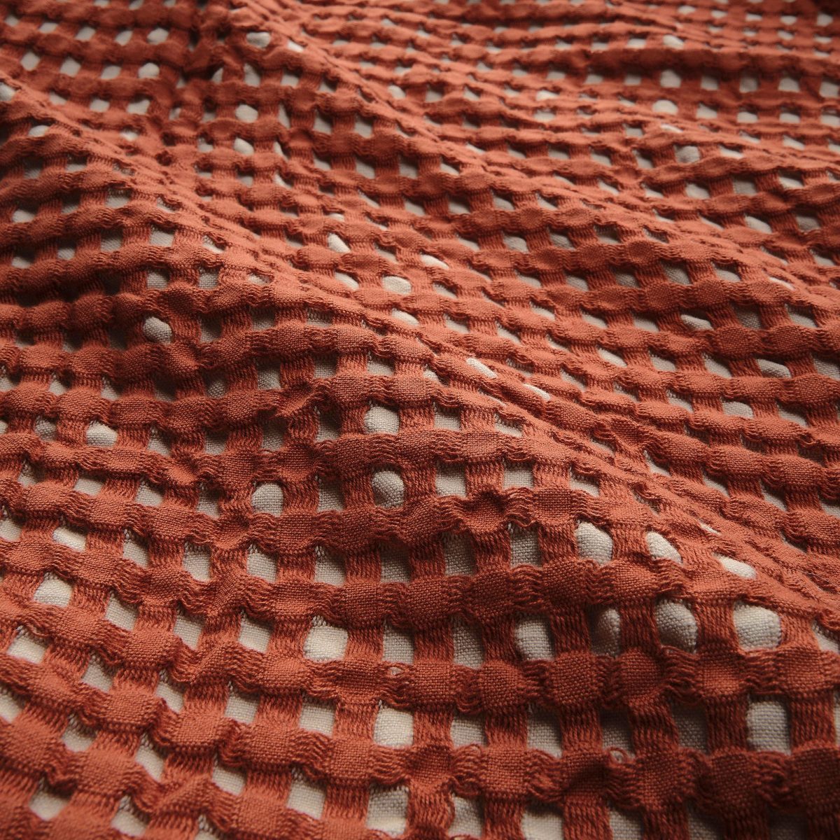 Yatak Örtüsü, Kırmızı-Kahverengi-Bej, 230x250 cm – 2. görsel