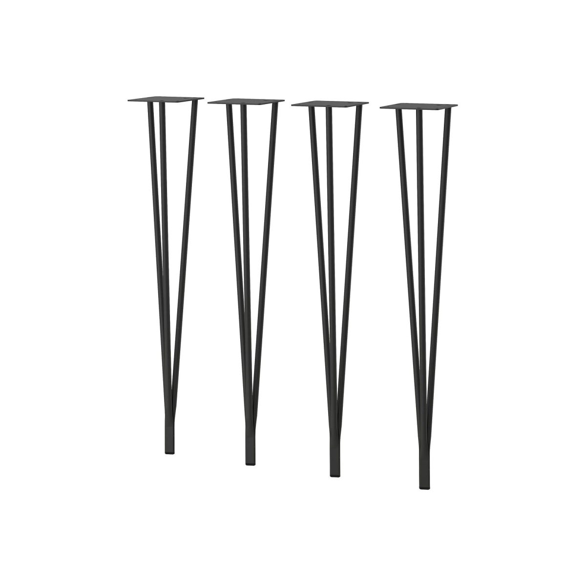 Yemek Masası Ayağı, Ayaklı Siyah-Gri, 70 cm, 4 adet