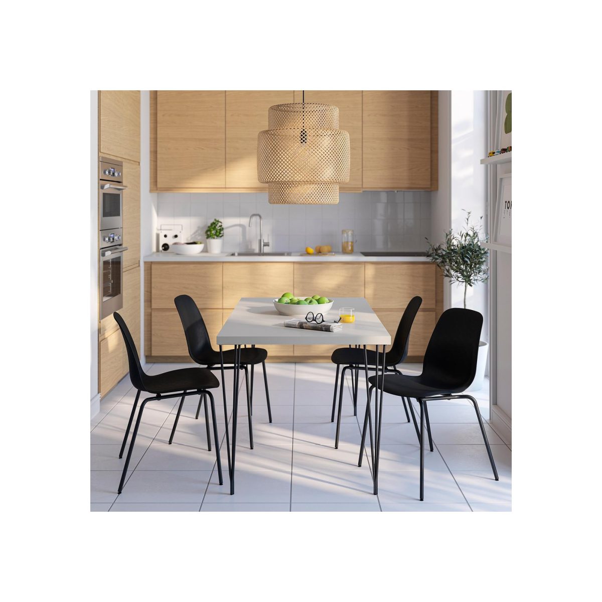Yemek Masası Ayağı, Ayaklı Siyah-Gri, 70 cm, 4 adet – 2. görsel
