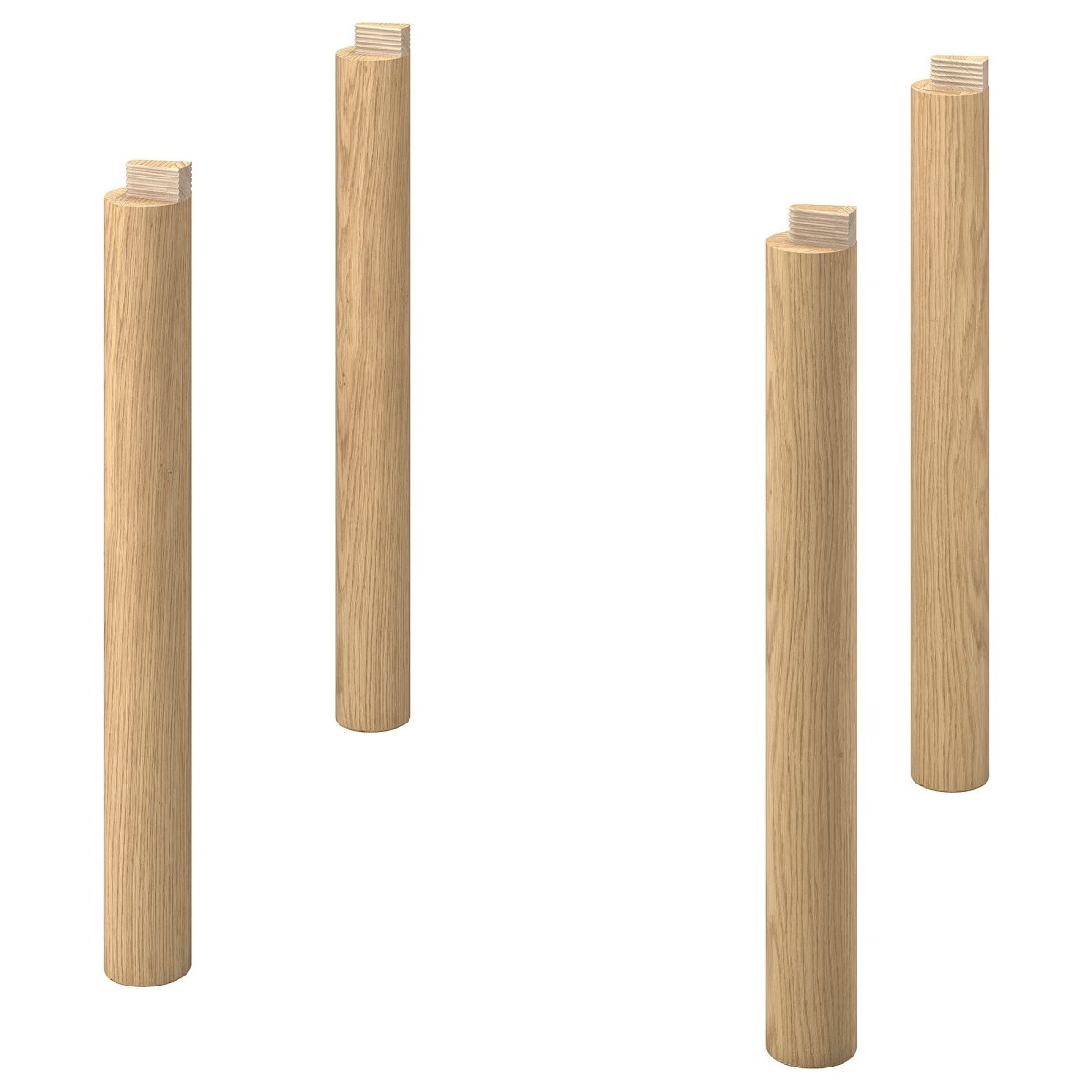Yemek Masası Ayağı, Meşe Kaplama, 70 cm, 4 adet