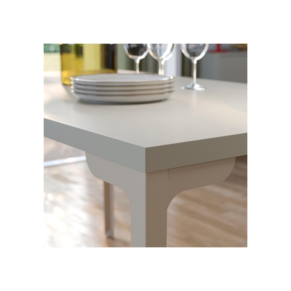 Yemek Masası Tablası, Açık Gri-Bej, 140x80 cm – 3. görsel