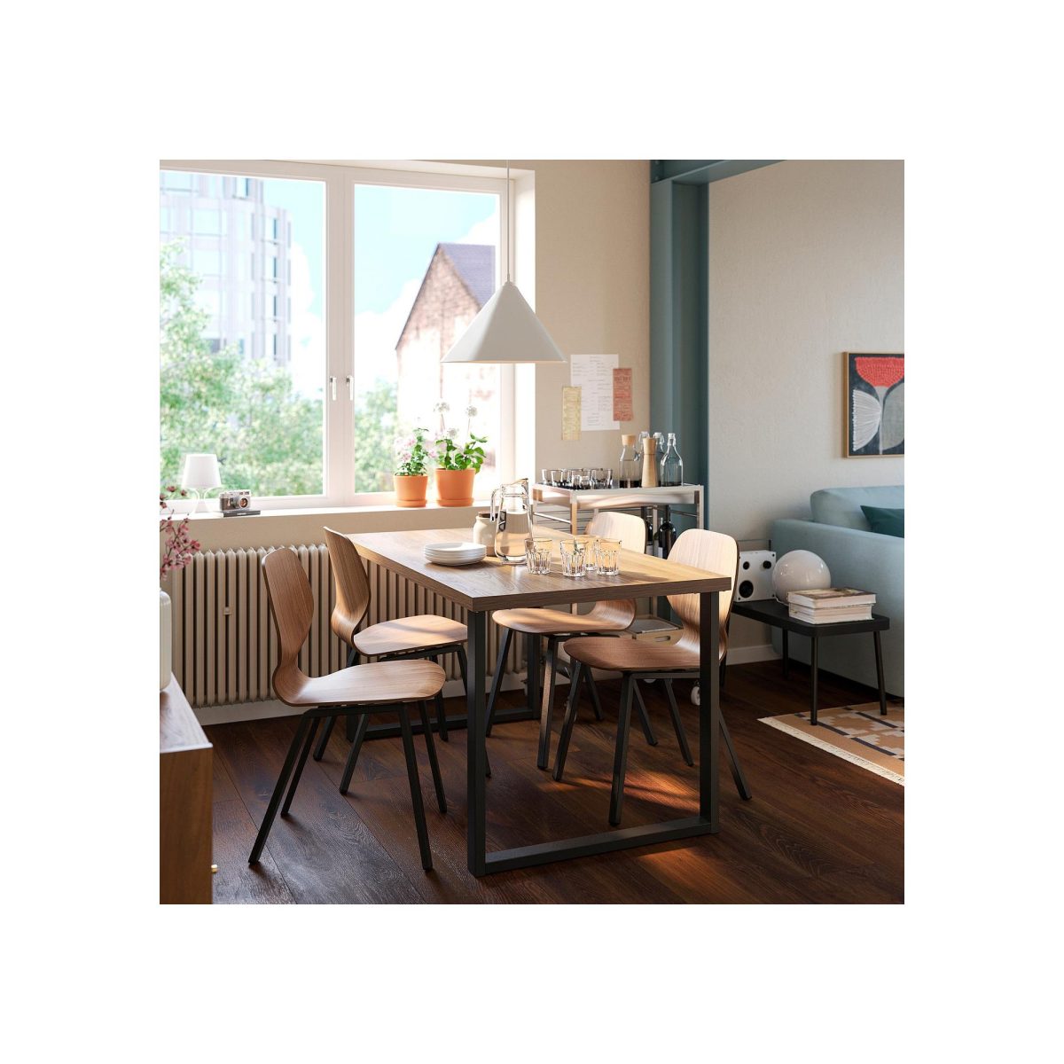 Yemek Masası Tablası, Ceviz Görünüm, 140x80 cm – 2. görsel