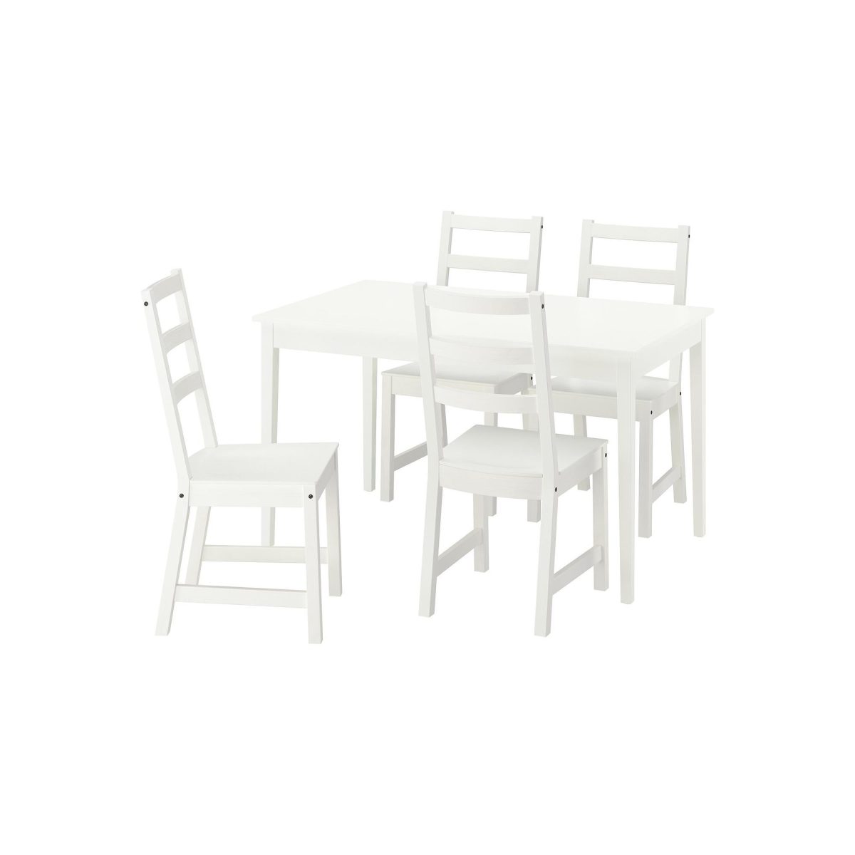 Yemek Masası Takımı, Beyaz, 4 sandalyeli, Açılabilir, 130/190x80 cm