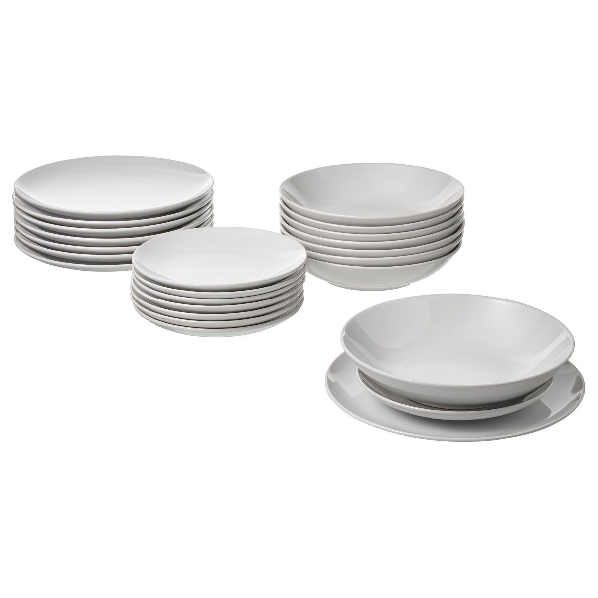 Yemek Takımı, Beyaz, 24 Parça
