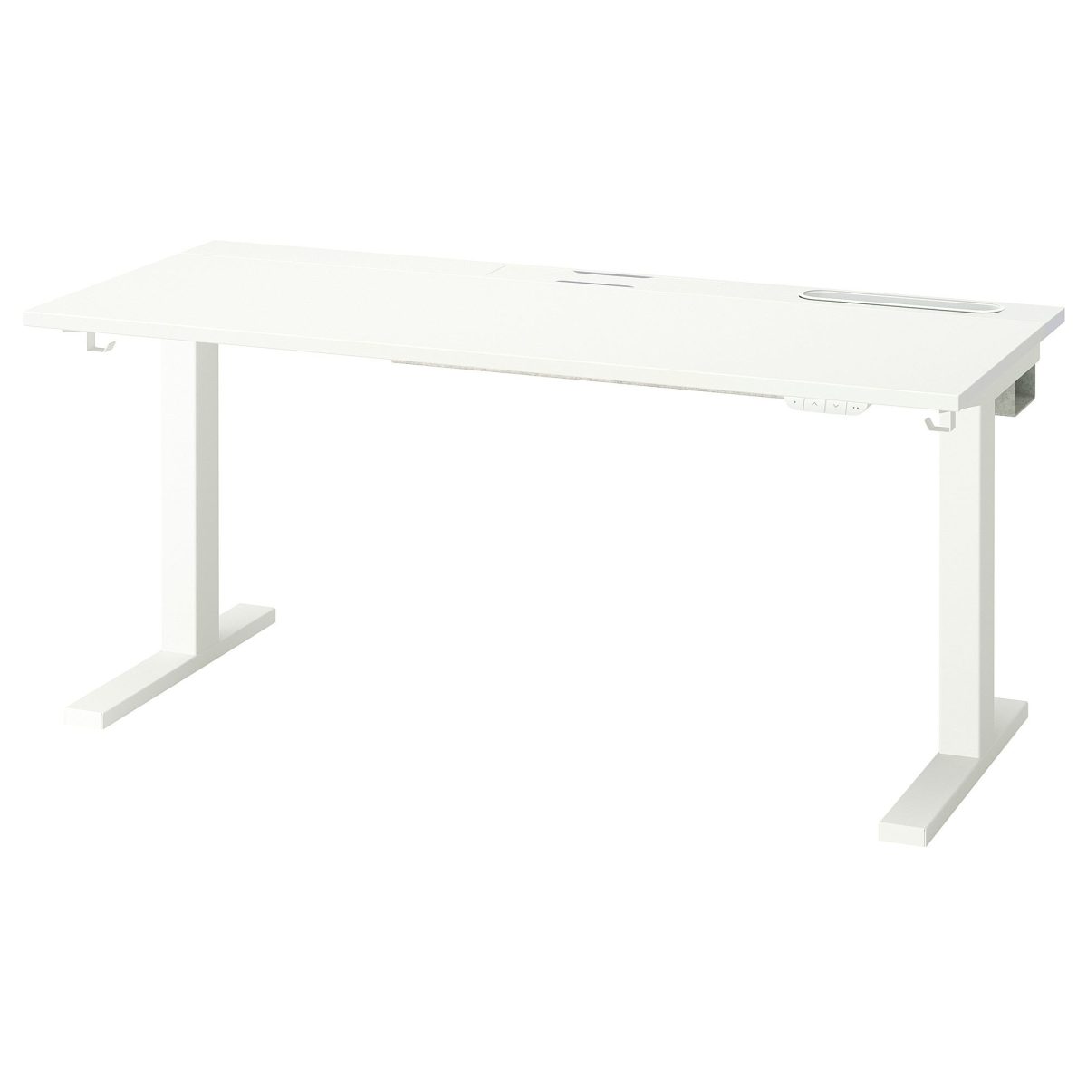 Yüksekliği Ayarlanabilen Çalışma Masası, Beyaz, 140x60 cm, Elektrikli – 2. görsel