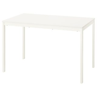 Açılır Yemek Masası, Beyaz, 4-6 kişilik, 120/180x74 cm