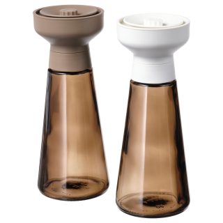 Baharat Öğütücü, Cam-Kahverengi, 19 cm, 2 Parça