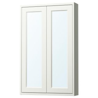 Banyo Duvar Dolabı, Beyaz, 60x15x95 cm, 2 Ayna Kapaklı