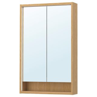 Banyo Duvar Dolabı, Meşe Görünümlü, 60x15x95 cm