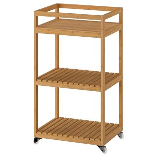 Banyo Servis Arabası, Bambu, 42x33x76 cm