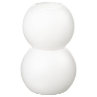 Cam Vazo, Beyaz, 21.5 cm