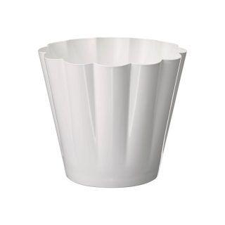 Çelik Saksı, Kırık Beyaz, 12 cm, İç-Dış Mekan