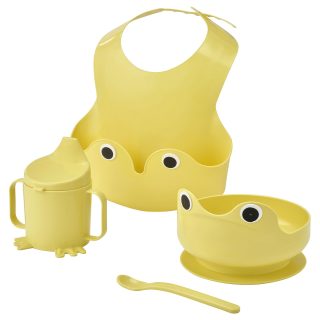 Çocuk Yemek Seti, Açık Sarı, 4 Parça