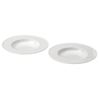 Çukur Tabak Seti, Beyaz, 25 cm, 2 adet