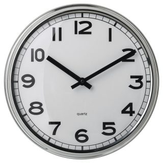 Duvar Saati, Paslanmaz Çelik, 32 cm