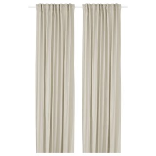 Fon Perde/2 Kanat, Bej, 145x300 cm, Işık Filtreleyici, Polyester