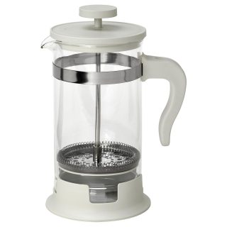 French Press, Paslanmaz Çelik-Kırık Beyaz, 1 lt