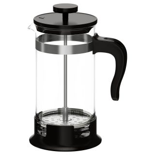 French Press, Paslanmaz Çelik-Siyah, 1 lt