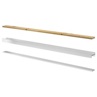 Gömme Dolap Sürgü Kapak İskeleti için Ray, Alüminyum, 12.2x200 cm, Kanallı