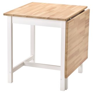 Katlanır Mutfak Masası, Açık Kahverengi-Beyaz, 2-4 kişilik, 67/124x75 cm