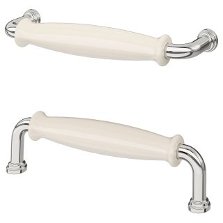 Kulp, Kırık Beyaz-Krom Kaplama, 141 mm, 2 adet