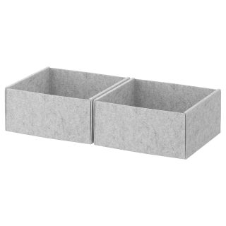 Kutu Seti, Açık Gri, 25x27x12 cm, 2 adet
