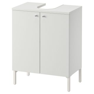 Lavabo Dolabı, Beyaz, 50x65 cm, 2 Kapaklı