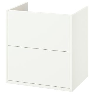 Lavabo Dolabı, Beyaz, 60x48x63 cm, 2 Çekmeceli